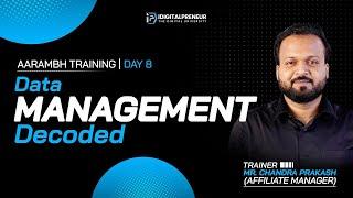 Data Management Decoded | Mr. Chandra Prakash | #idigitalpreneur #idigitalpreneurfans