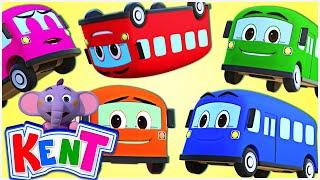 Five Little Buses Song + More Kids Songs & Nursery Rhymes by Kent The Elephant