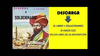 Descargar Álgebra de Baldor + Solucionario en PDF