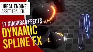 Unreal Engine 5 Spline FX – Fully Customizable Niagara Effects! (Trailer)