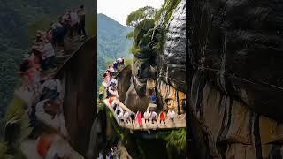 Sudden Slope Collapse on Mountain Trail Shocks Hikers!