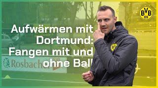 Soccer Coaching Drill: Warm-up exercise (with & without ball)  | Borussia Dortmund Football Academy