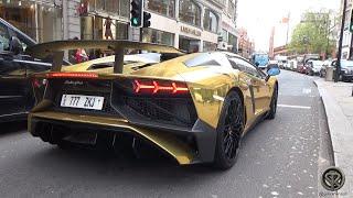 GOLD Lamborghini Aventador SV Roadster 1 of 500 in London!