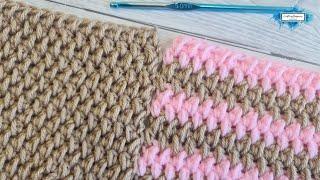 Learn How To Crochet Herringbone Puff Stitch Tutorial | Crafting Happiness