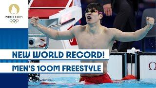 A New World Record! | Men's 100m Freestyle | #Paris2024 Highlights