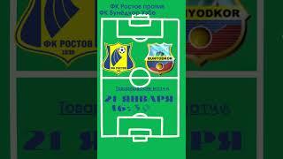 ФК Ростов против ФК Бунёдкор Узбекистан. 21 января 2023, суббота  16:30 МСК. Товарищеские матчи.