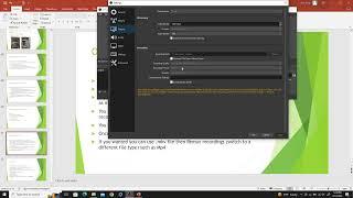 Brief Overview of Setup of OBS Desktop Recording Software Option