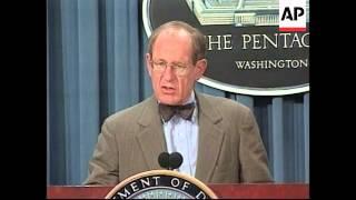 USA: DEFENCE SECRETARY SPOKESMAN US/IRAQ CRISIS PRESS BRIEFING