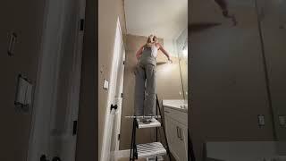 $50 BUDGET BATHROOM MAKEOVER (under 2 hours) #diy #diyprojects #painting #homerenovation