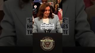 Harris challenges Trump to a debate