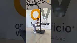 NEW retractable parasol open/ close system, with LED @OmbrellificioVenetoOmbrellone horeca
