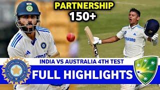 India Vs Australia 4th Test Match Day 2 Highlights 2024 | IND VS AUS Full Highlights