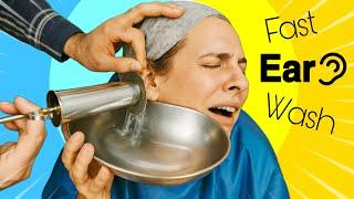 Fast Relaxing Ear Wash  Full HD | Ear wax Removal #satisfying #earwaxremoval #ASMR #earcleaning