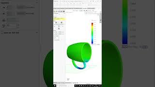 Cup Drop Test Study in Solidworks Simulation  #cadcamsolidworks #solidworkssimulation