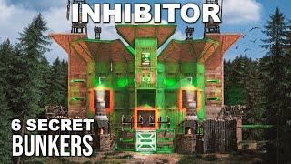 INHIBITOR - OFFLINE 1X1 for Duo/Trio with 6 SECRET BUNKERS & LOW UPKEEP [rust base design]