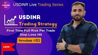 USDINR Live Trading for Beginners Series S#85: First Time Full Risk Per Day Stop Loss Hit