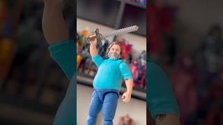 I am Steve! New Minecraft movie figure #minecraft #actionfigures #steve #jackblack #unboxing #toys