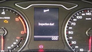 Audi A3 8V 'inspection due' warning quick reset