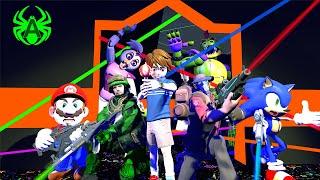 Different characters in Extreme Laser Tag!