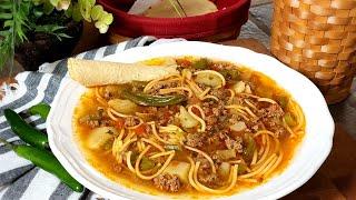 FIDEO WITH GROUND BEEF AND POTATOES // Sopa De Fideo Con Carne ️