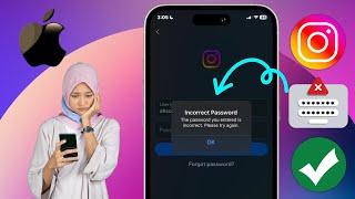 How to Fix Instagram Password Incorrect Problem in iPhone | instagram password incorrect problem