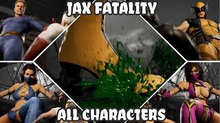 All Characters Perform Jax's Big Boot Kameo Fatality - Mortal Kombat 1