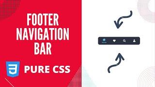 create & styling footer navigation bar with pure CSS