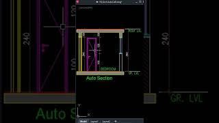 Auto Section AutoCAD YQArch #autocad #cadtricks