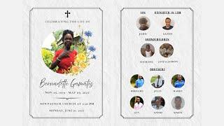 Celebrate The Life Of Bernadette Gamatis