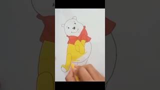 How to draw Winnie the Pooh #winniethepooh #Bear #shorts #short #easydrawing