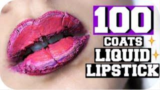 100 SCHICHTEN LIPPENSTIFT ?! EKELIG!!! | 100 coats of liquid lipstick | Sanny Kaur