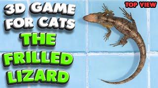 3D game for cats | THE FRILLED LIZARD (top view) | 4K, 60 fps, stereo sound