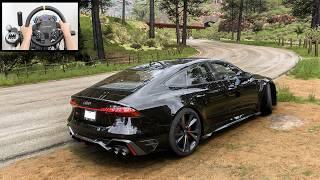 Audi RS7 Sportback - Forza Horizon 5 (Cammus Steering Wheel) Gameplay