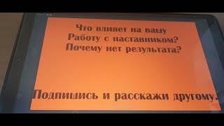 Что влияет на вашу работу с наставником?Почему нет результата?