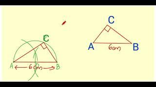 Right angled triangle with given hypotenuse