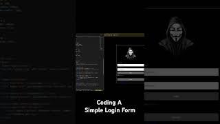Partial code of a simple login form