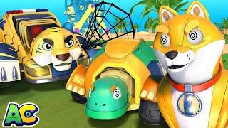 Tiger police car rescue HYPNOTIZED cars | Rescue episode | AnimaCars  | Trucks Videos for Children