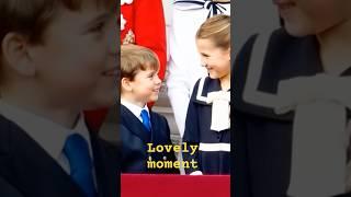 Wow, checkout  Prince Louis sweet chat with his sister princess Charlotte ￼