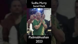 President Droupadi Murmu Presents Padma Bhushan To Sudha Murty for Social Work #proudindian  #india
