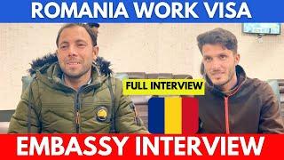 Romania work visa | Romania work visa embassy interview | Romania work permit VISA