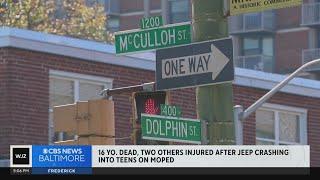 Driver on the run after striking, killing teen on moped in West Baltimore