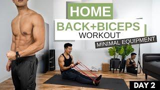 NO GYM BACK AND BICEPS WORKOUT / 2021 / 30 day challenge / Day 2 | Jeremy Sry