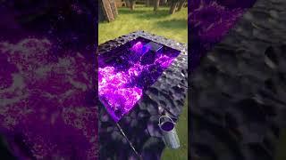 Entering Realistic Nether Portal / Minecraft RTX #shorts #minecraft