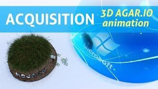 Acquired - 3D agario / agar.io animation | Minecraft & Microsoft