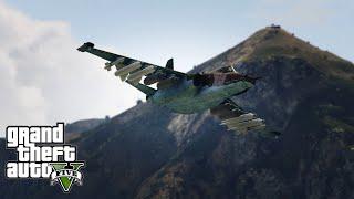 GTA 5 - GTA V Mods | Su-25 Jet, P-996 LAZER Replacement Gameplay! (GTA V - PC) (60FPS)