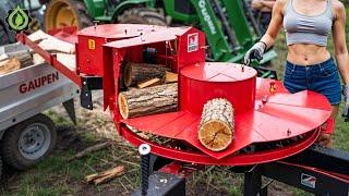 Fastest Automatic Firewood Processing Machine | Dangerous Big Chainsaw Cutting Tree machines #12