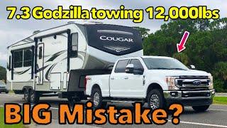 7.3 Godzilla gas Super Duty towing!