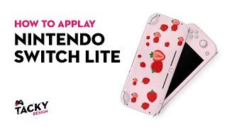 Tacky Design how to apply nintendo switch lite skin decal in 3 minute