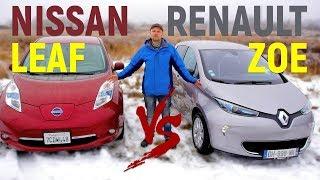 Nissan Leaf VS Renault ZOE — сравнение электромобилей