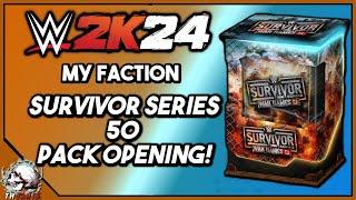 SURVIVOR SERIES 50 PACK OPENING! WWE 2K24 MyFaction!